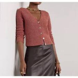 $395 VINCE Marley crochet cardigan!